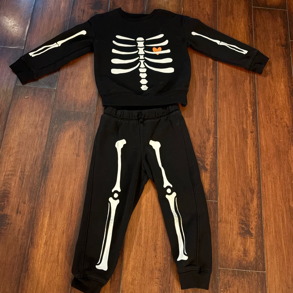 Jumping Beans Black and White Skeleton Outfit